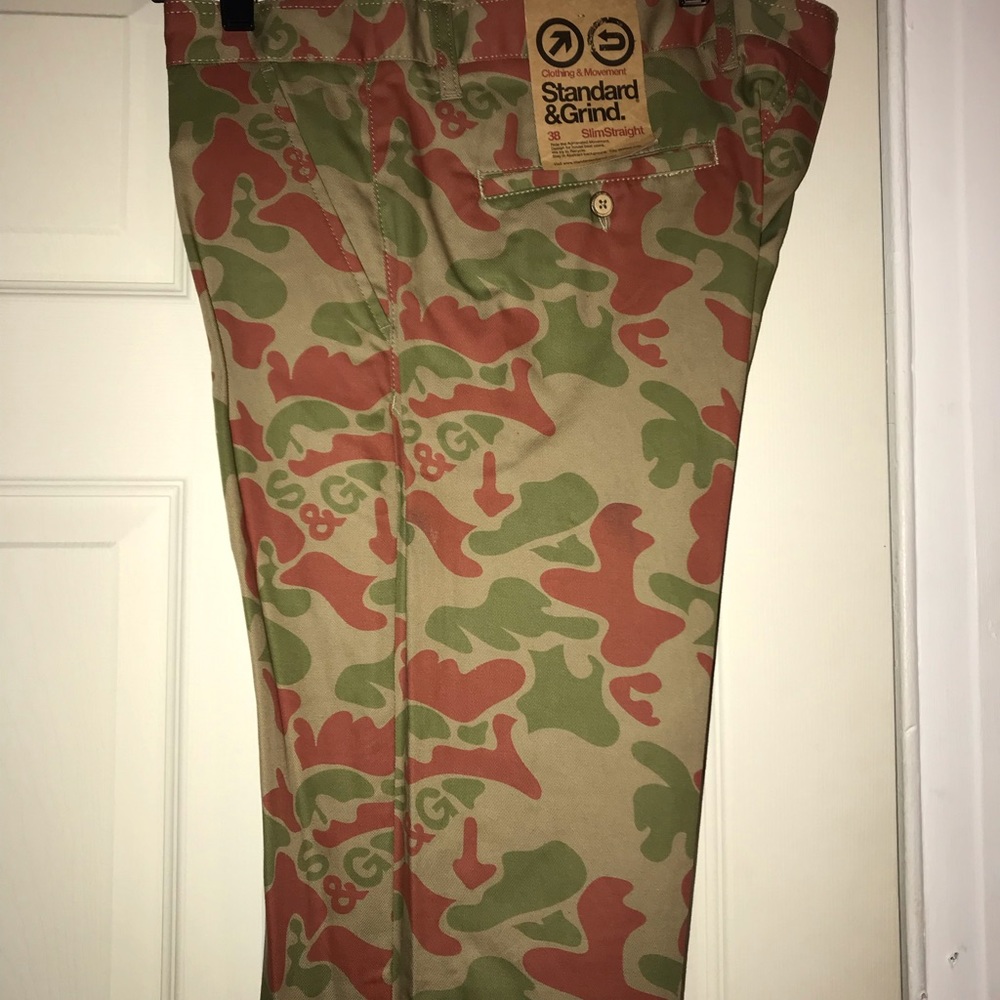 Standard And Grind SlimStraight Camo Pants Size 38